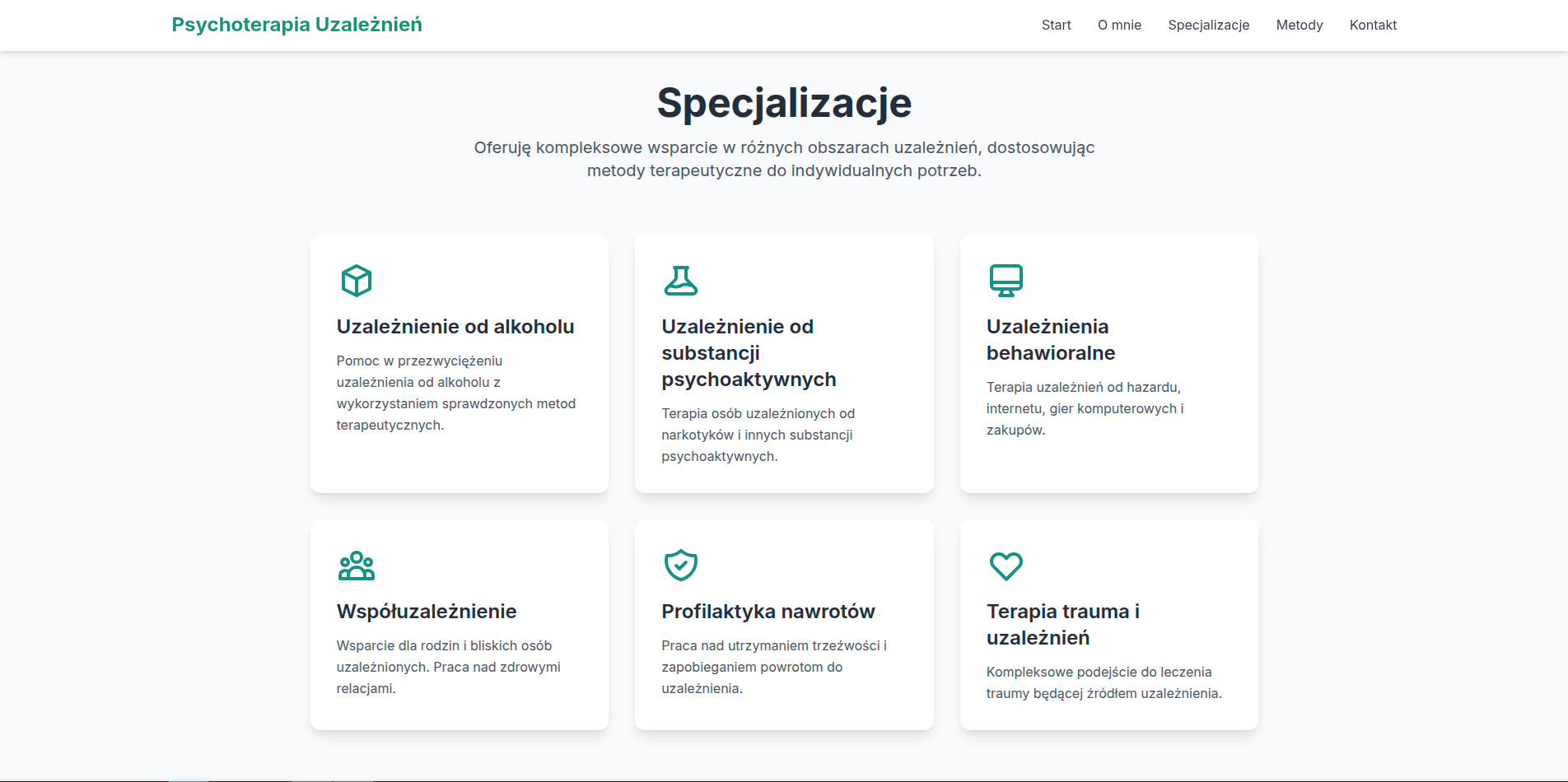 Strona psychoterapeuty uzależnień